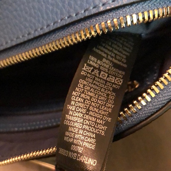 Ted Baker London Darlino Leather Graphic Blue Floral Print Camera Bag NWT - Picture 9 of 16